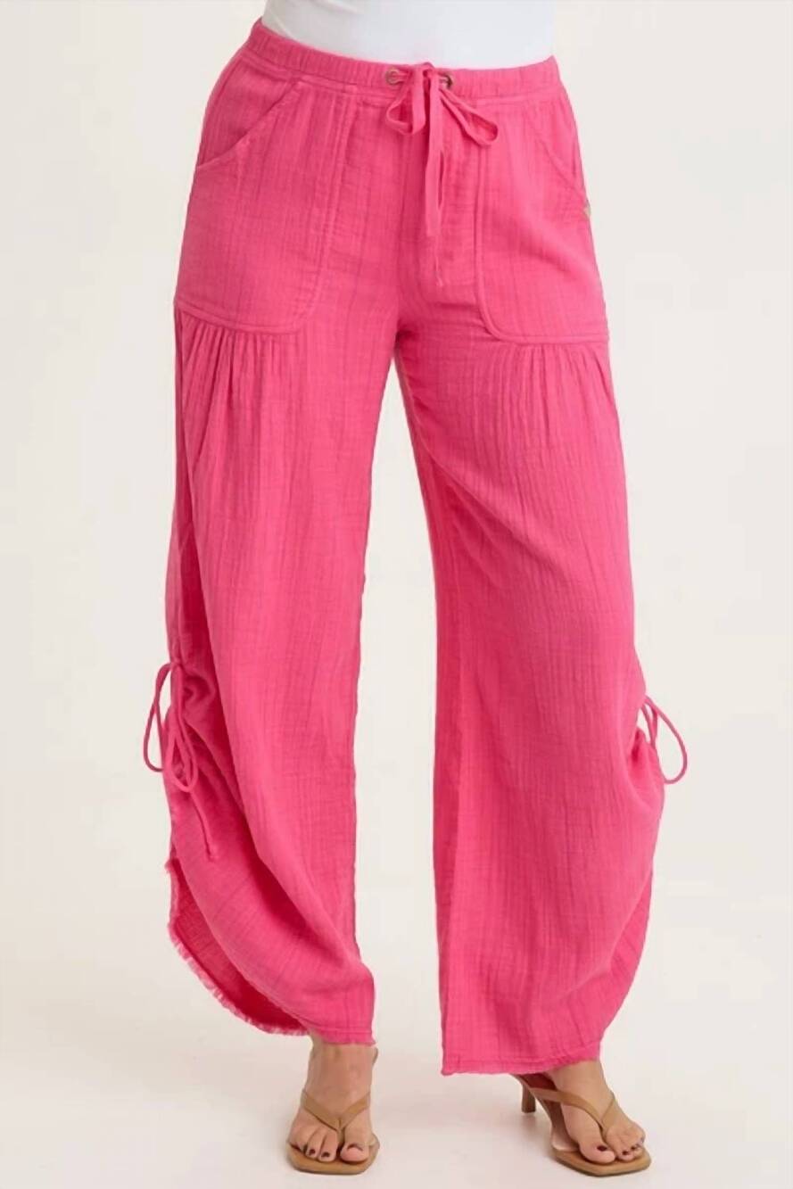 NEW XCVI muriel stripe gauze wide-leg pant in beauty queen